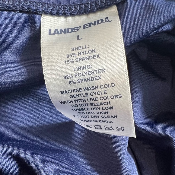 NWOT Lands' End Women's Nylon/Spandex Swim Dress XL Navy - Picture 6 of 6